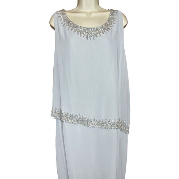 J Kara Women's Sleeveless Popover Short Cocktail Beaded Dress NWT Size 24W - Picture 4 of 9